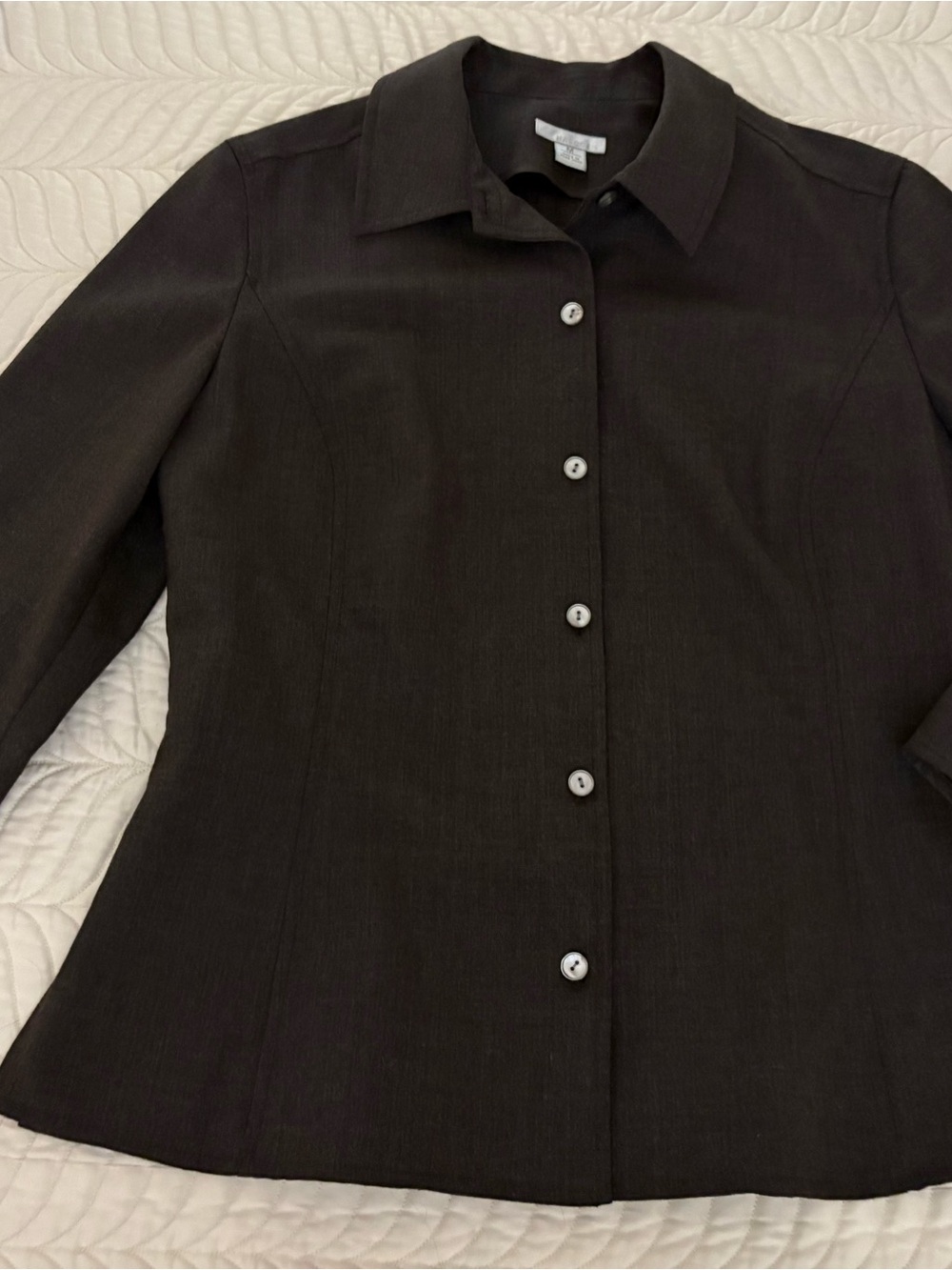 Women’s Wool-Blend Dark Brown Collared Jacket by Halogen